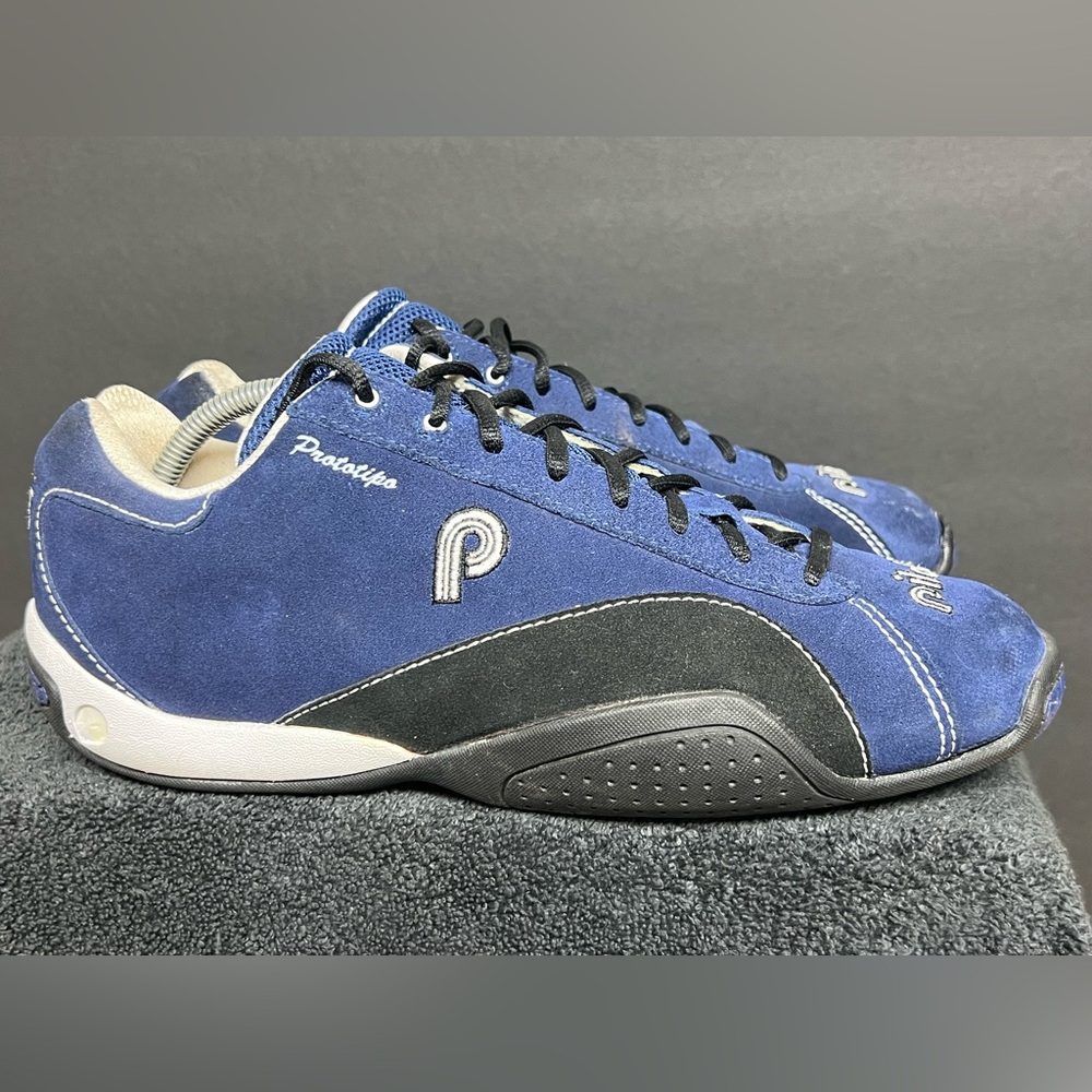 Piloti Prototipo Racing Driving Shoes Blue Suede Lace Up Men’s 10 READ